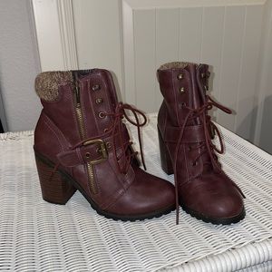 Burgundy Booties